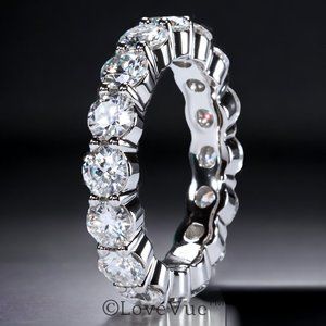3mm Diamond Brilliant Cut Full Eternity Wedding Engagement Band Ring